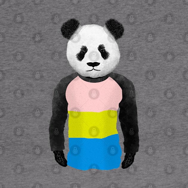 Pansexual Pride flag Panda by mailboxdisco